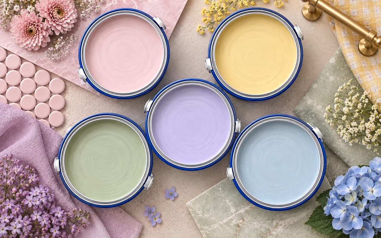 Five pastel shades, and the paint to ask for