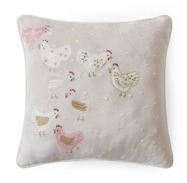 Rooster print cushion cover
