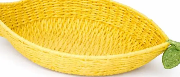 Lemon-print basket tray