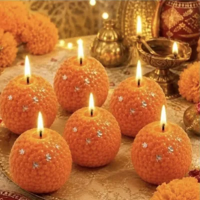 Laddoo diya candles, pack of 6