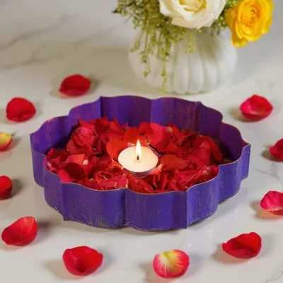 Violet & gold lotus urli