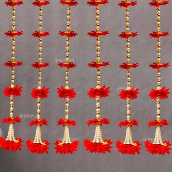 Red flower door hangings