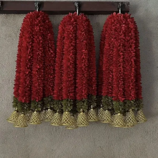 Red gajra bell hangings