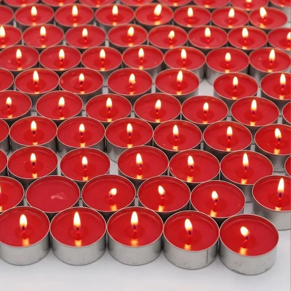 Red tealight candles