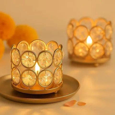 Crystal tealight holders