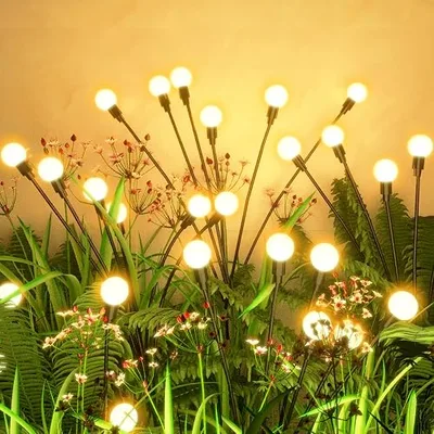 Solar firefly garden lights