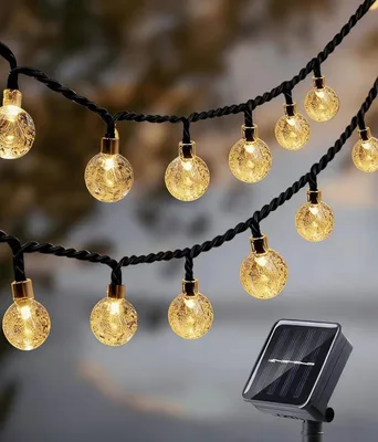 Solar globe string lights