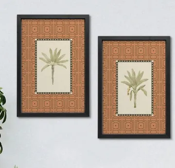 Pair of framed palm prints