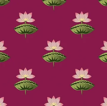Lotus print wallpaper