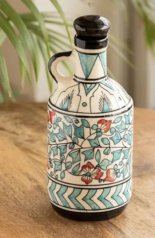 Blue pottery ceramic lamp base
