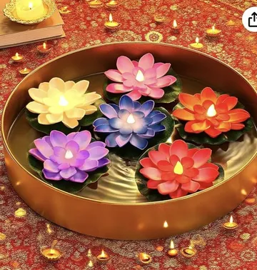 Floating lotus candles