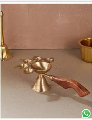 Brass padma diya
