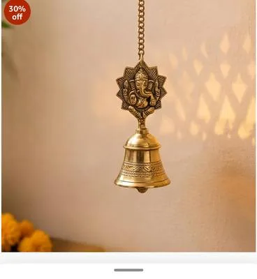 Brass Ganesh hanging bell