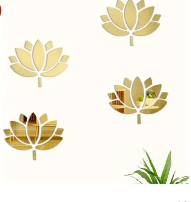 Acrylic lotus wall stickers