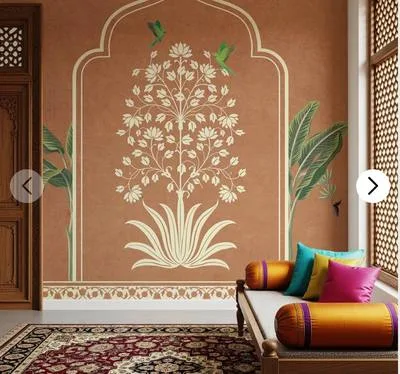 Jharokha Madhuban Bloom wall mural