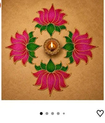 Lotus rangoli patches