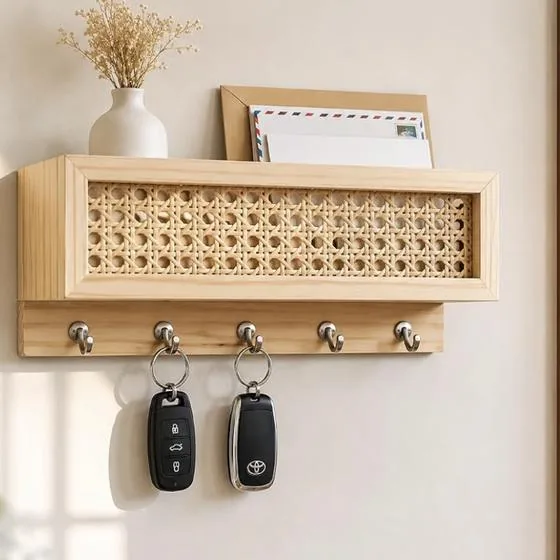 Key holder with shelf
